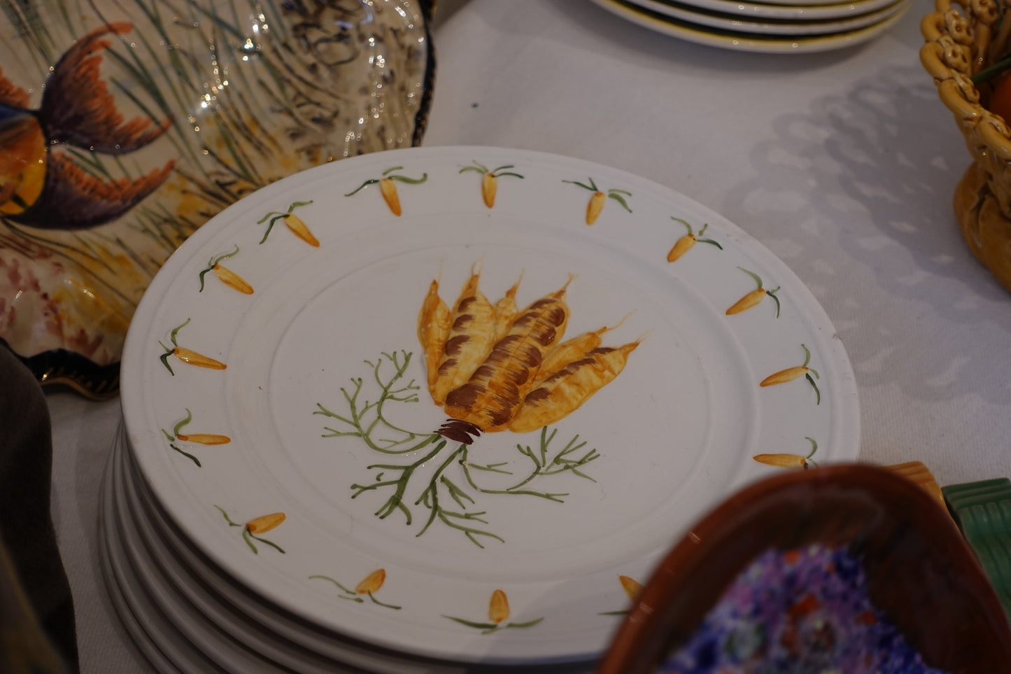 Assiettes barbotine légumes (6pcs)