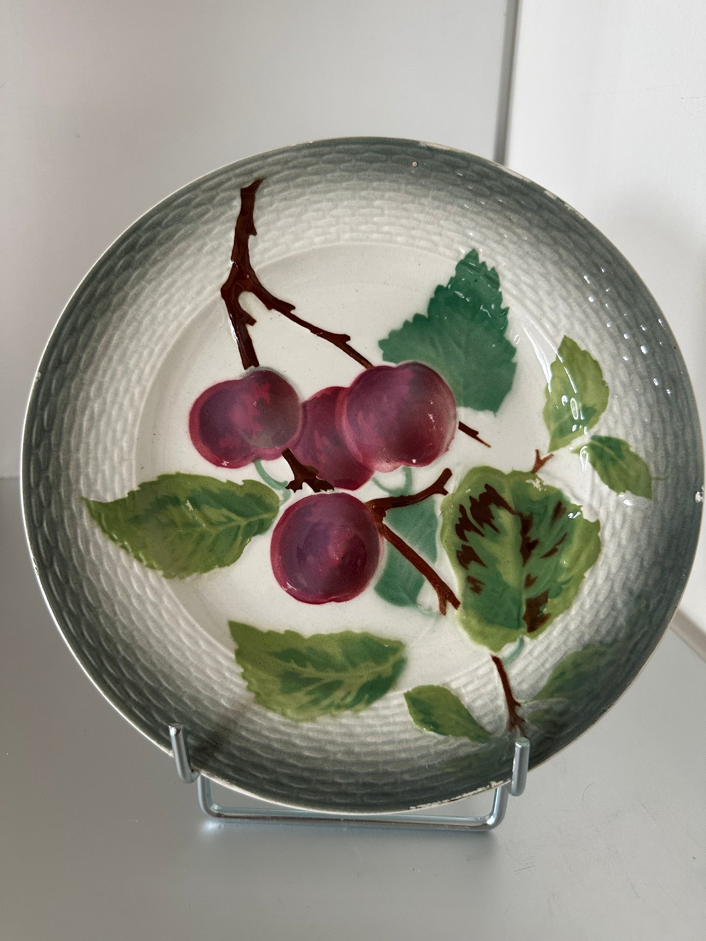 Assiettes barbotine fruits (11pcs)