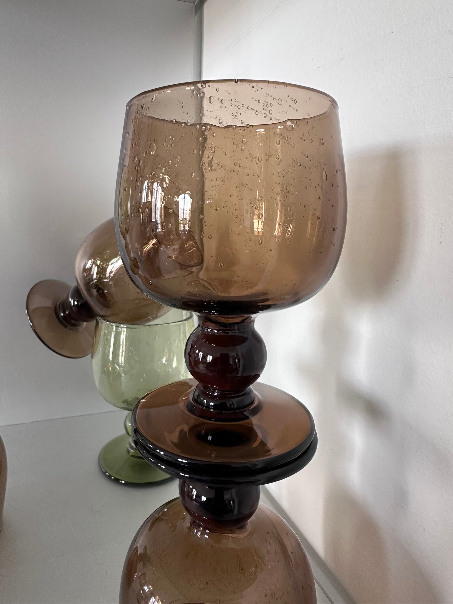 Verres ballon bulles vintage