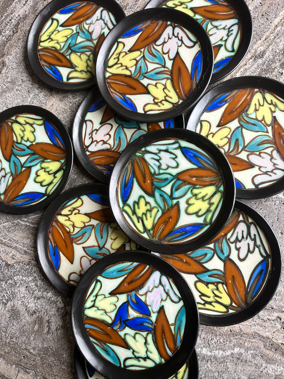 Assiettes en céramique vintage "Bergen" 1930