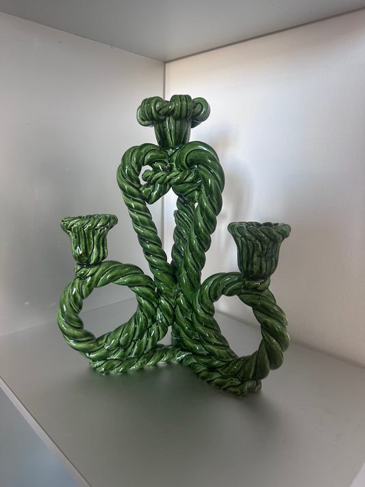 Bougeoir vintage vert